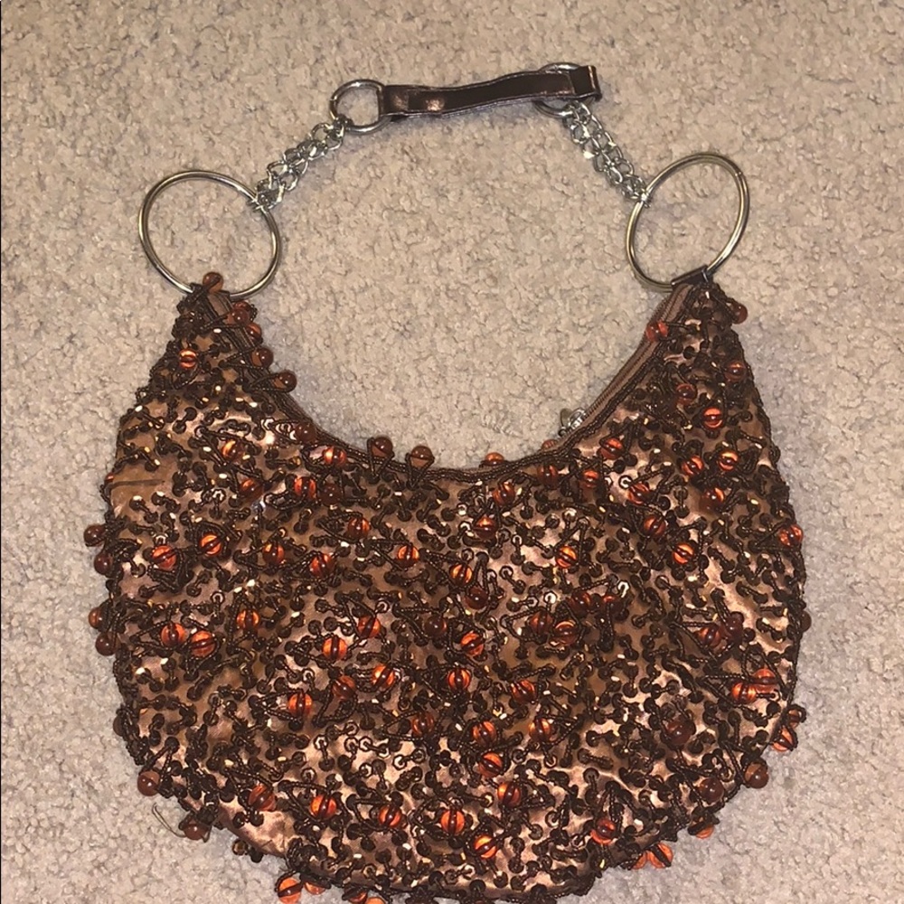 Brown hand bag